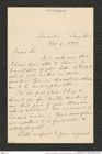 Nachlass Franz Steindachner, Brief von James Johnson an Franz Steindachner (01.11.1892), Inv.Nr. 260.01, Seite 1